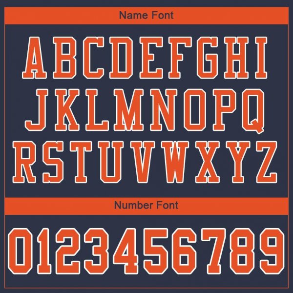 Preschool Custom Navy Orange-White Mesh Authentic Football Jersey