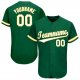 Youth Custom Kelly Green White-Gold Baseball Jersey