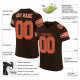 Preschool Custom Brown Orange-White Mesh Authentic Football Jersey