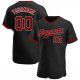 Kid's Custom Black Red-White Authentic Baseball Jersey