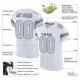 Preschool Custom White Silver-Black Mesh Authentic Football Jersey