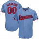 Men's Custom Light Blue Red-Navy Baseball Jersey