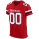 Women's Custom Red White-Black Mesh Authentic Football Jersey