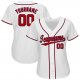 Men's Custom White Red-Navy Baseball Jersey