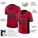 Youth Custom Red Black-Gray Mesh Drift Fashion Football Jersey