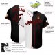 Kid's Custom White-Black Red Authentic Split Fashion Baseball Jersey