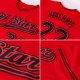 Men's Custom Red Black Authentic Baseball Jersey