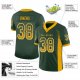 Men's Custom Green Gold-White Mesh Drift Fashion Football Jersey