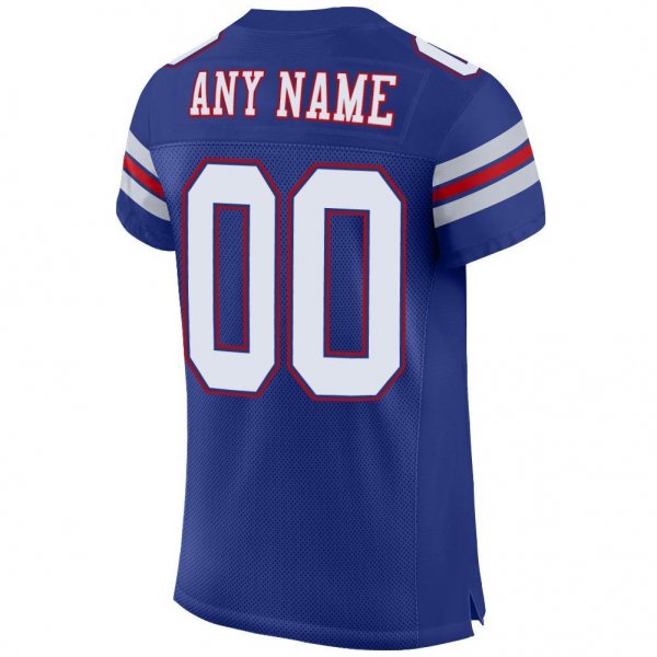 Preschool Custom Royal White-Red Mesh Authentic Football Jersey