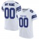 Preschool Custom White Royal-Black Mesh Authentic Football Jersey