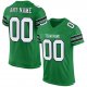 Preschool Custom Kelly Green White-Black Mesh Authentic Football Jersey