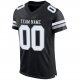 Men's Custom Black White-Silver Mesh Authentic Football Jersey