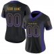 Women's Custom Black Purple-Old Gold Mesh Drift Fashion Football Jersey