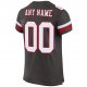 Kid's Custom Pewter White-Red Mesh Authentic Football Jersey