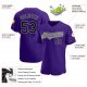 Preschool Custom Purple Black-Gray Authentic Baseball Jersey