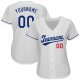 Men's Custom White Royal-Red Authentic Baseball Jersey