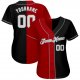 Kid's Custom Black White-Red Gray Authentic Split Fashion Baseball Jersey