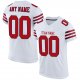 Preschool Custom White Red-Navy Mesh Authentic Football Jersey