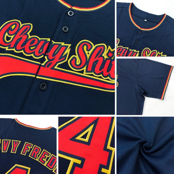 Preschool Custom Navy Orange-White Authentic Baseball Jersey