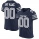 Kid's Custom Navy Gray-White Mesh Authentic Football Jersey