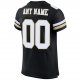 Women's Custom Black White-Vegas Gold Mesh Authentic Football Jersey