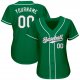 Women's Custom Kelly Green White-Gray Authentic St. Patrick's Day Baseball Jersey