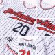 Kid's Custom White Black Pinstripe Red-Black Authentic Baseball Jersey