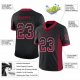 Youth Custom Black Cardinal-White Mesh Drift Fashion Football Jersey