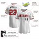 Women's Custom White Black Pinstripe Red-Black Authentic American Flag Fashion Baseball Jersey