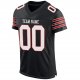 Kid's Custom Black White-Scarlet Mesh Authentic Football Jersey