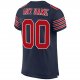 Men's Custom Navy Red-White Mesh Authentic Football Jersey