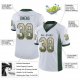 Women's Custom White Green-Gold Mesh Drift Fashion Football Jersey