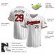 Preschool Custom White Black Pinstripe Red-Black Authentic Baseball Jersey