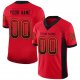 Men's Custom Scarlet Black-Gold Mesh Drift Fashion Football Jersey