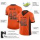 Youth Custom Orange Black-White Mesh Drift Fashion Football Jersey