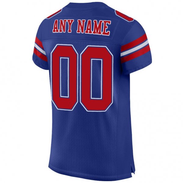 Men's Custom Royal Red-White Mesh Authentic Football Jersey