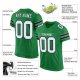 Preschool Custom Kelly Green White-Black Mesh Authentic Football Jersey