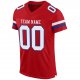 Men's Custom Red White-Royal Mesh Authentic Football Jersey