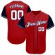 Preschool Custom Red White-Navy Authentic Baseball Jersey