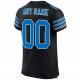 Men's Custom Black Panther Blue-White Mesh Authentic Football Jersey