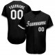 Kid's Custom Black White-Gray Baseball Jersey