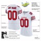 Women's Custom White Red-Navy Mesh Authentic Football Jersey