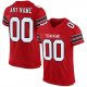 Preschool Custom Red White-Black Mesh Authentic Football Jersey