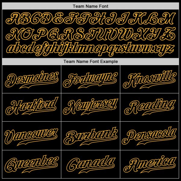 Men's Custom Black Black-Gold Authentic Baseball Jersey