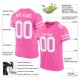 Preschool Custom Pink White Mesh Authentic Football Jersey