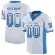 Youth Custom White Powder Blue-Black Mesh Drift Fashion Football Jersey