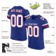 Women's Custom Royal White-Red Mesh Authentic Football Jersey