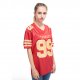 Men's Custom Red Gold-White Mesh Authentic Football Jersey