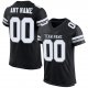 Preschool Custom Black White-Silver Mesh Authentic Football Jersey