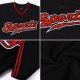 Women's Custom Black Red-White Authentic Baseball Jersey